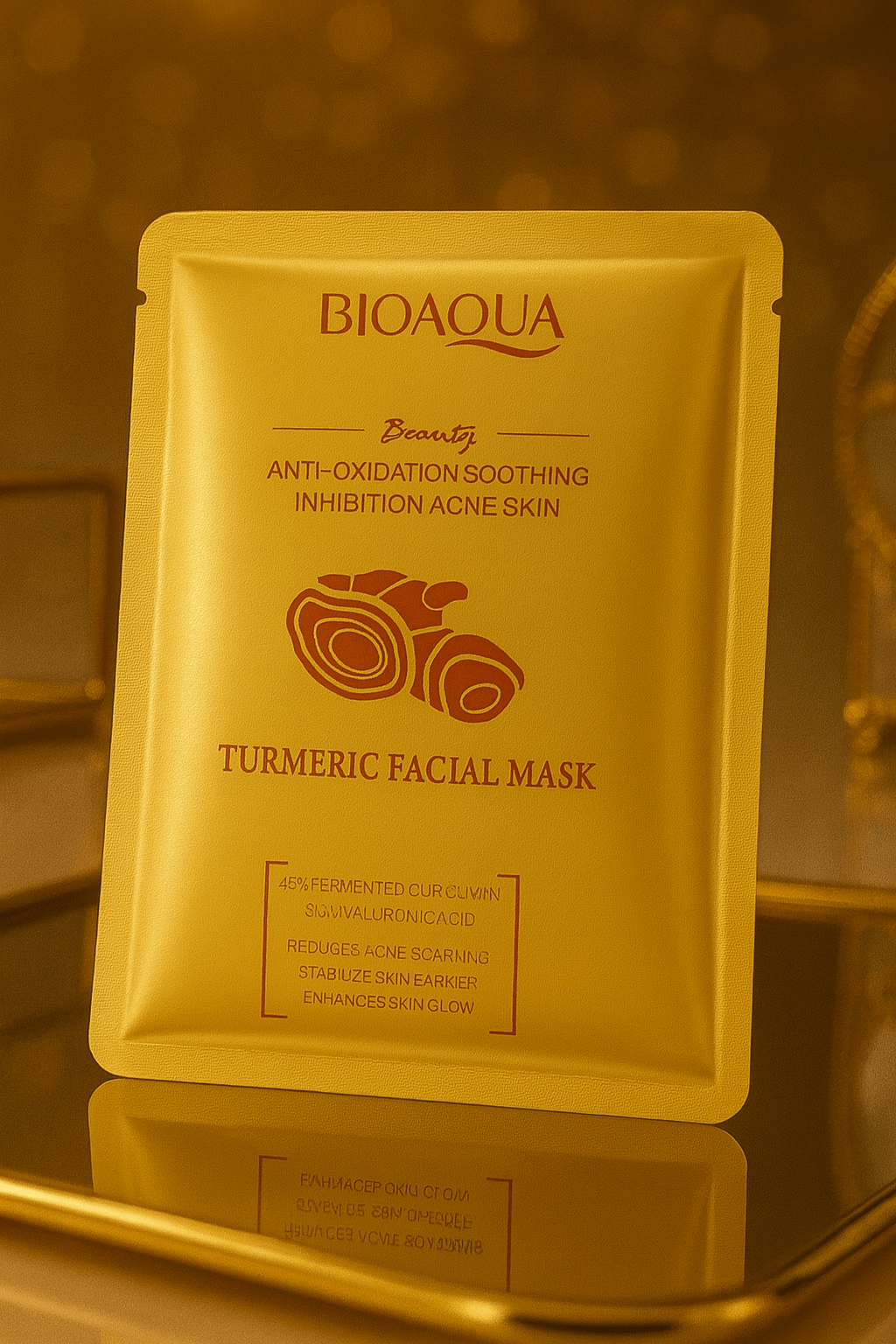 Masque Curcuma & Acide Hyaluronique – Éclat, Pureté & Anti - Âge | NaturaJade - NaturaJade