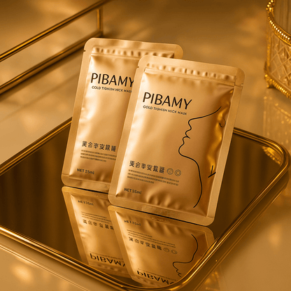 10 Masques pour cou raffermissant à l’or – Anti - âge & hydratant PIBAMY (25 ml) - NaturaJade