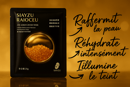 5 Masques 24K Caviar Doré – Hydratation & Anti - Âge | NaturaJade - NaturaJade