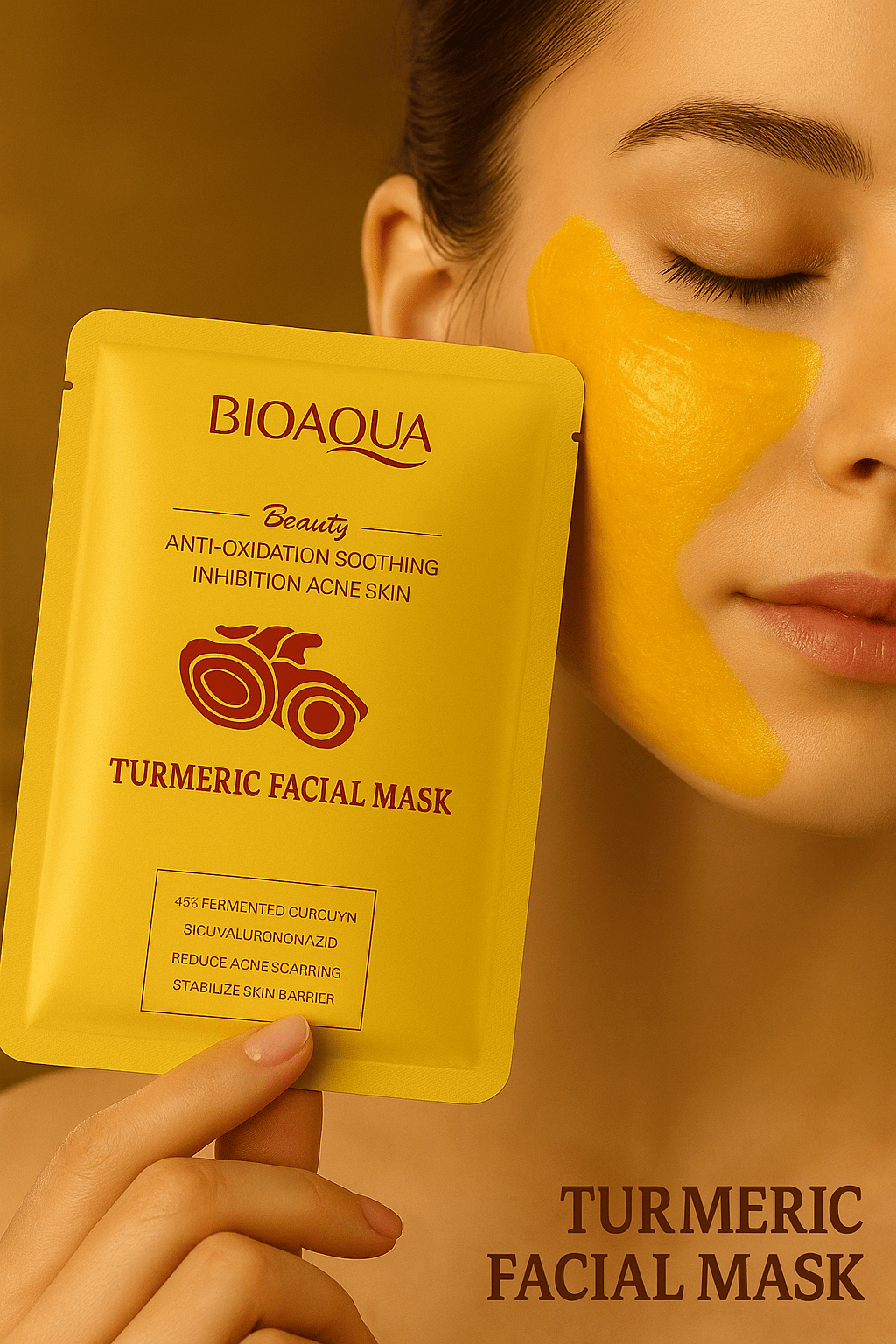 5 Masques Curcuma & Acide Hyaluronique – Éclat, Pureté & Anti - Âge | NaturaJade - NaturaJade