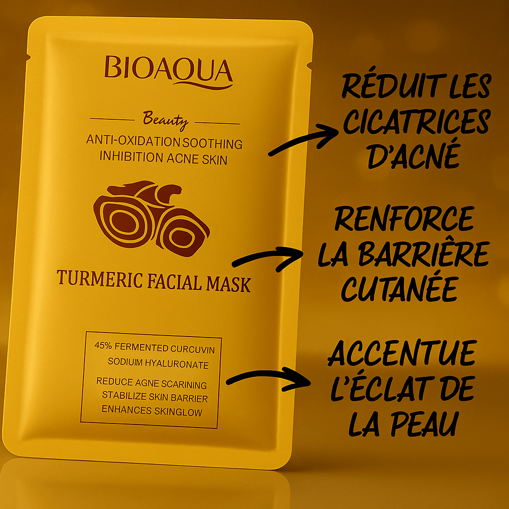 5 Masques Curcuma & Acide Hyaluronique – Éclat, Pureté & Anti - Âge | NaturaJade - NaturaJade