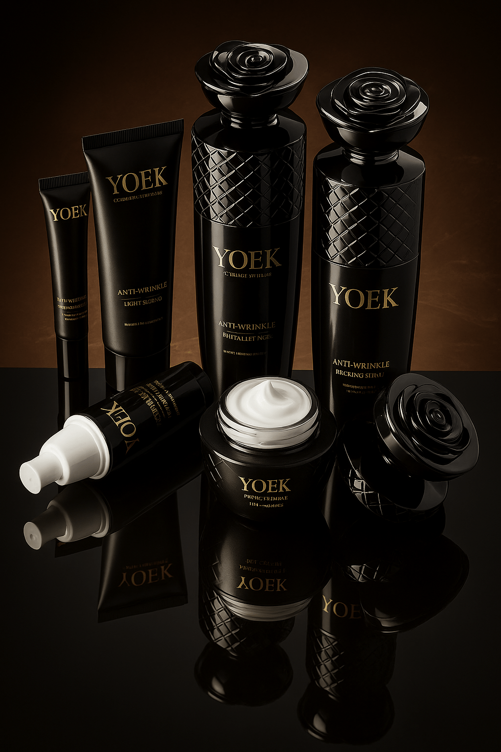 Coffret Anti - Rides coreén YOEK(Rose & Flower) Ensemble de soins de la peau Anti - rides à l'extrait de Rose, nettoyage en profondeur, équilibre du visage - NaturaJade