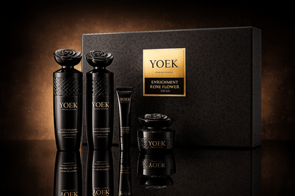 Coffret Anti - Rides coreén YOEK(Rose & Flower) Ensemble de soins de la peau Anti - rides à l'extrait de Rose, nettoyage en profondeur, équilibre du visage - NaturaJade