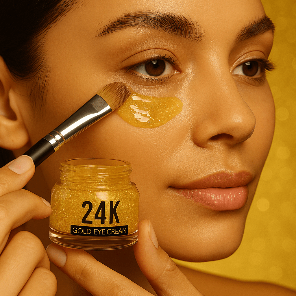Crème Contour des Yeux 24K Or – Anti - Âge, Hydratante, Anti - Cernes & Rides - NaturaJade