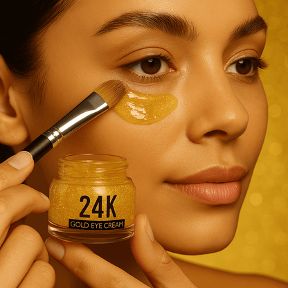 Crème Contour des Yeux 24K Or – Anti - Âge, Hydratante, Anti - Cernes & Rides - NaturaJade