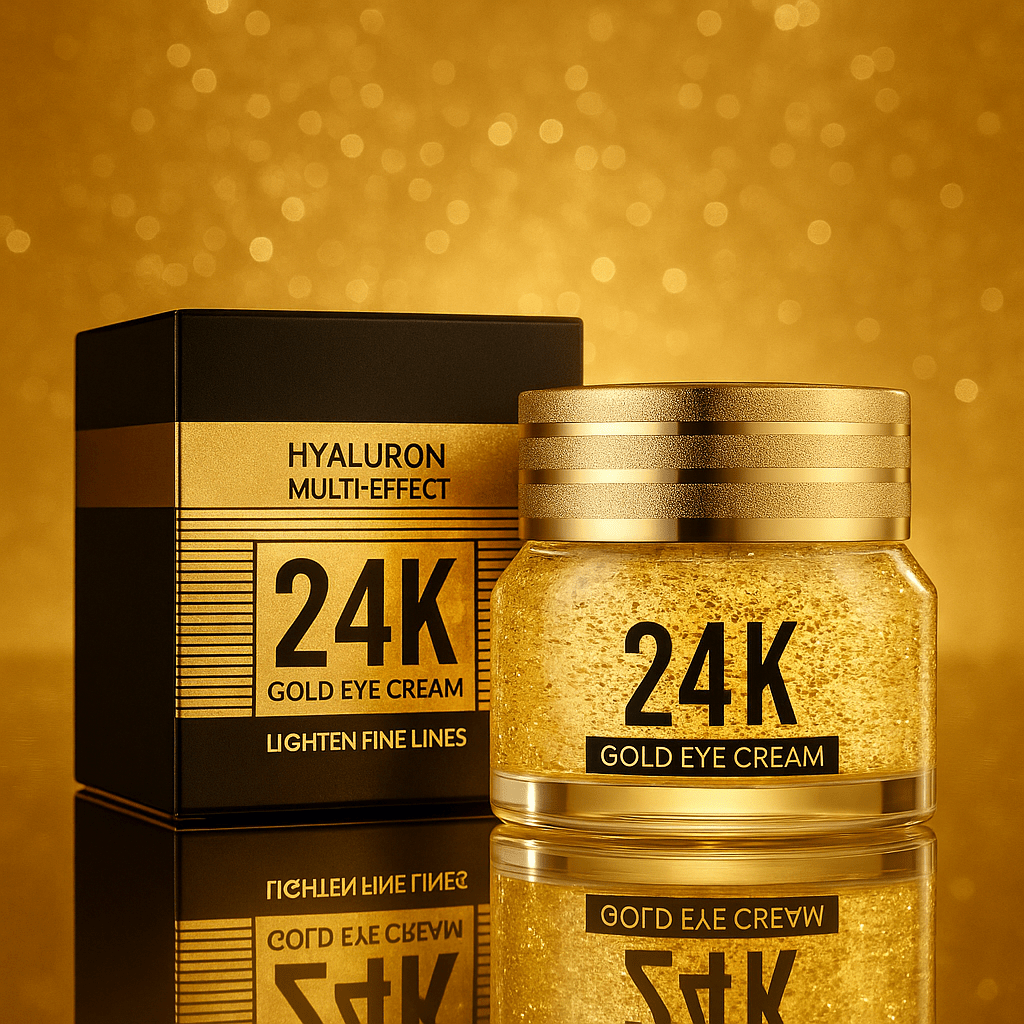 Crème Contour des Yeux 24K Or – Anti - Âge, Hydratante, Anti - Cernes & Rides - NaturaJade