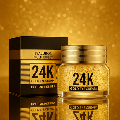 Crème Contour des Yeux 24K Or – Anti - Âge, Hydratante, Anti - Cernes & Rides - NaturaJade