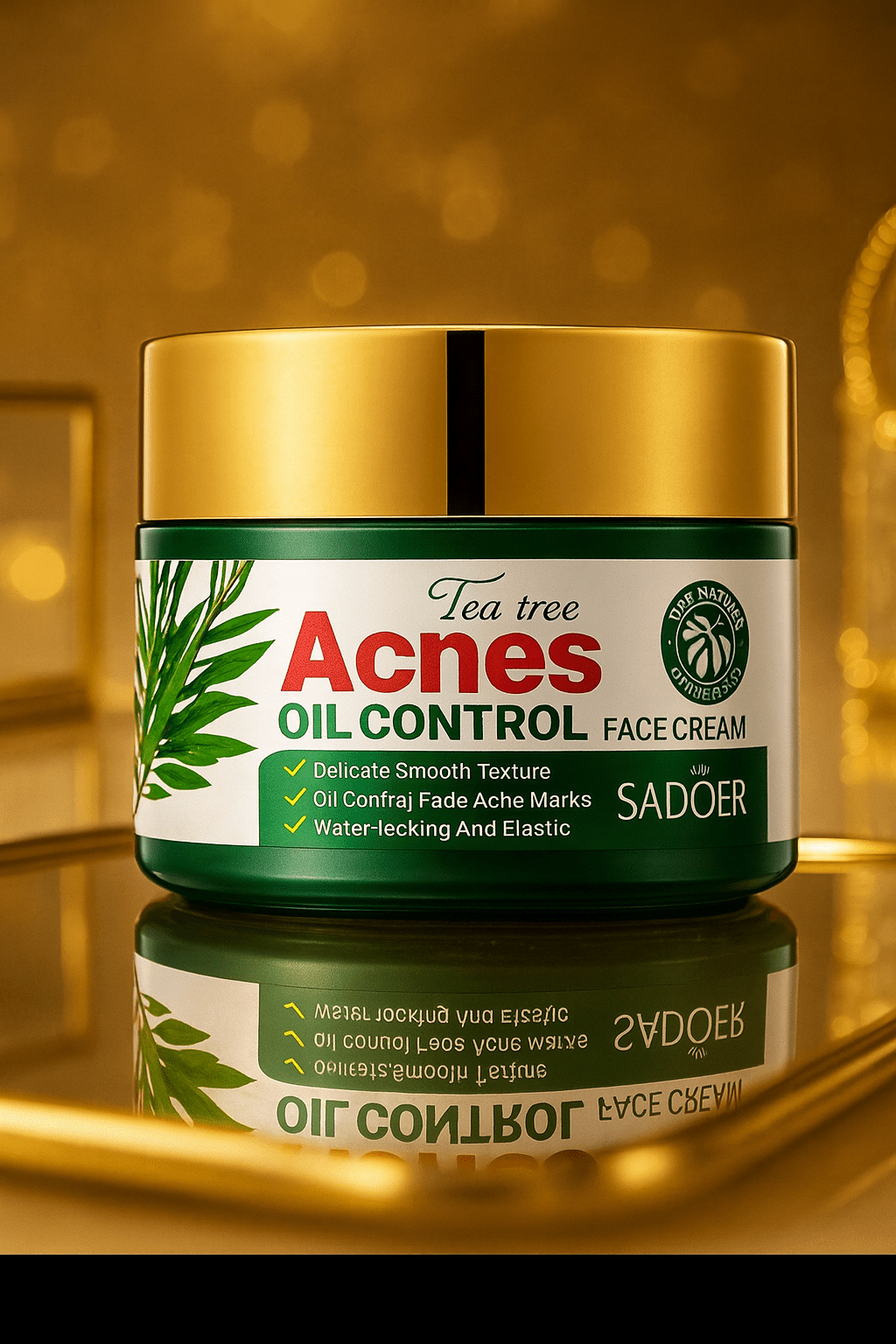 Crème visage anti - acné au Tea Tree – Contrôle du sébum & hydratation SADOER coréen - NaturaJade