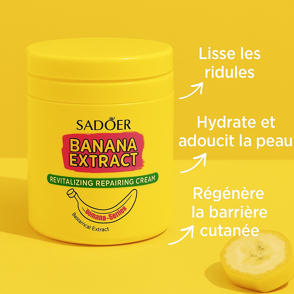 Crème visage réparatrice à l’extrait de banane – Hydratante & anti - rides SADOER - NaturaJade