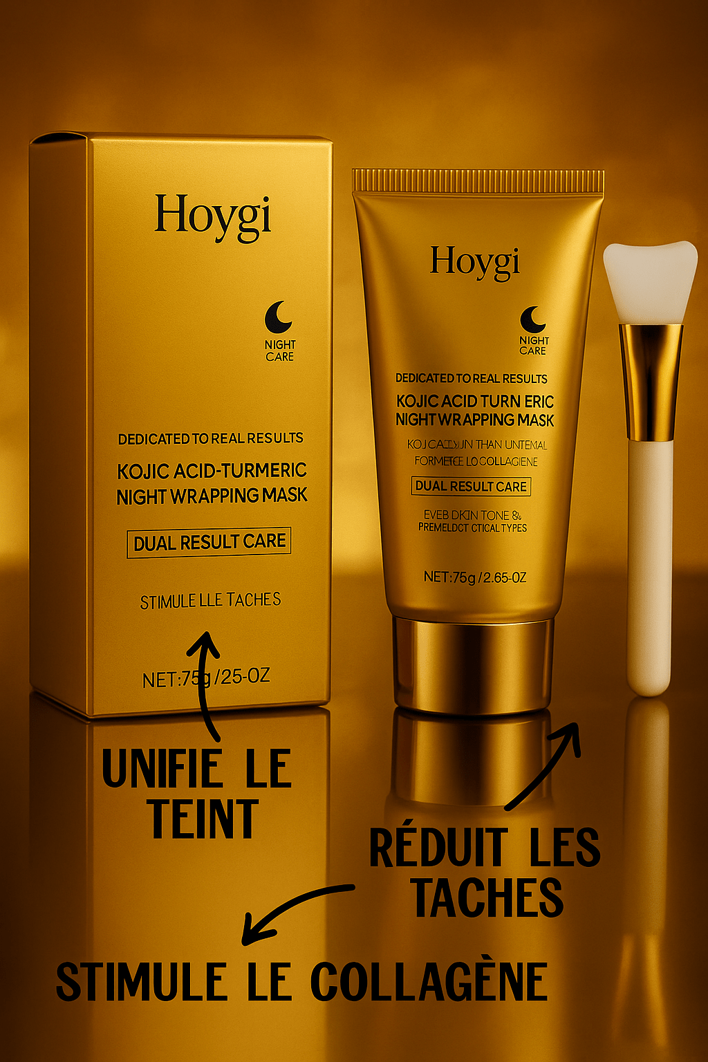 Masque Curcuma & Collagène – Soin de Nuit Réparateur | HOYGI - NaturaJade