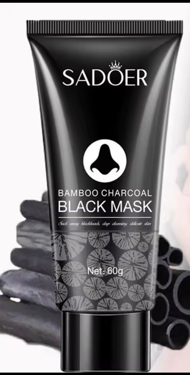 Masque noir au charbon de bambou – Purifiant & anti - points noirs SADOER (60g) - NaturaJade