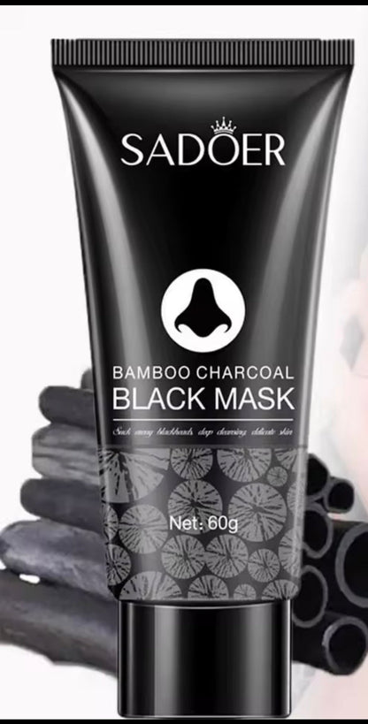 Masque noir au charbon de bambou – Purifiant & anti - points noirs SADOER (60g) - NaturaJade