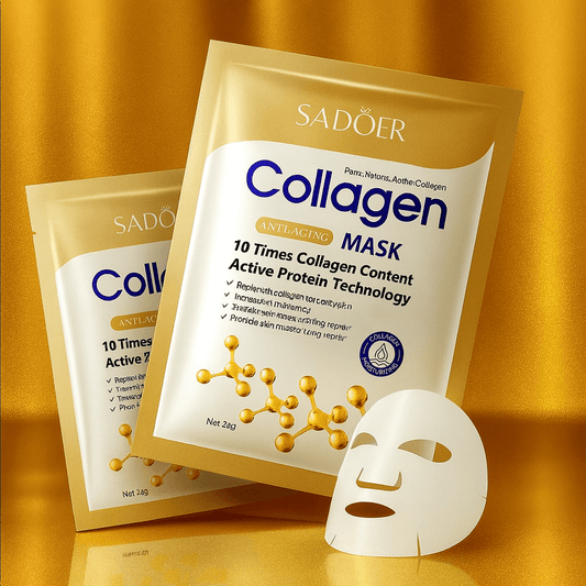 Masque Visage au Collagène – Hydratant, Raffermissant & Anti - Rides (Cure 10 Masques) - NaturaJade