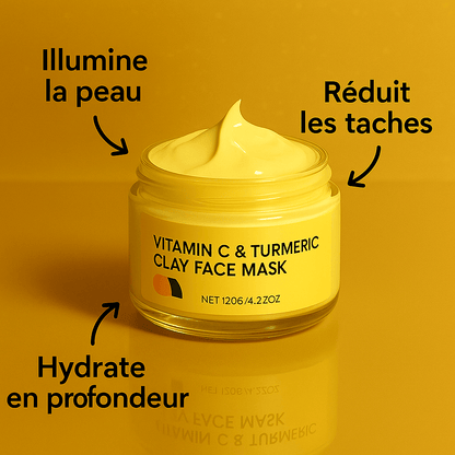 Masque Visage Vitamine C & Curcuma – Éclat, Pureté & Hydratation Intense - NaturaJade