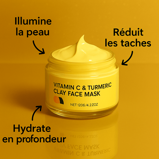 Masque Visage Vitamine C & Curcuma – Éclat, Pureté & Hydratation Intense - NaturaJade