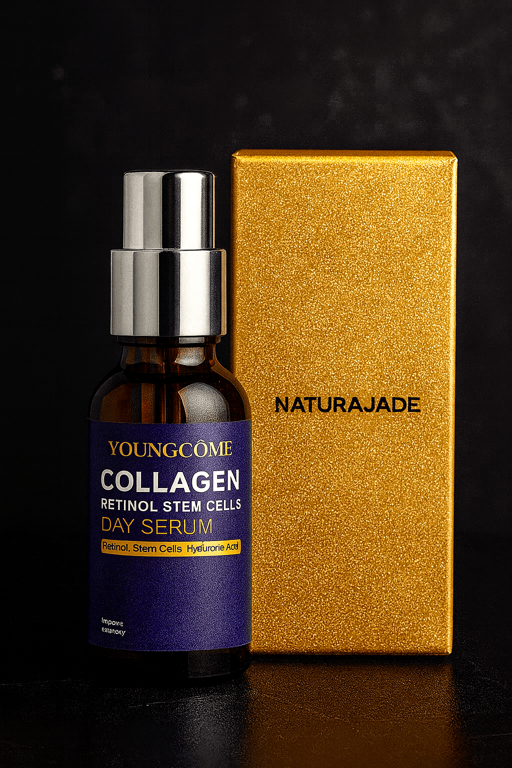 Sérum Visage Collagène & Rétinol – Hydratant Anti - Âge à l’Acide Hyaluronique - NaturaJade